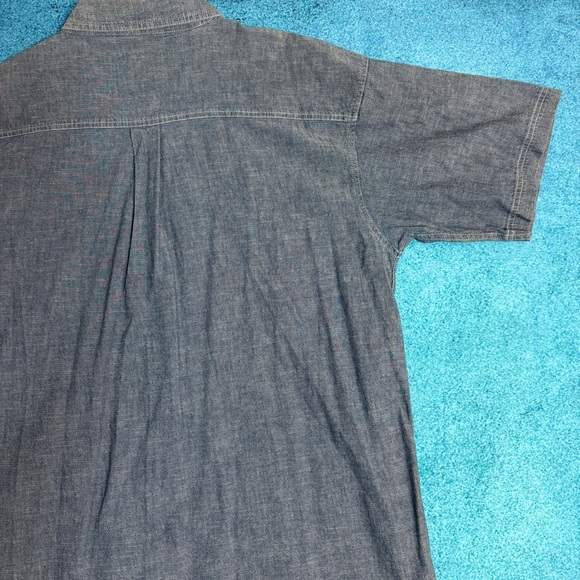 Wolverine Boots and Gear Denim Shirt Men's Size XL Short Sleeve Westernwear - Picture 12 of 16